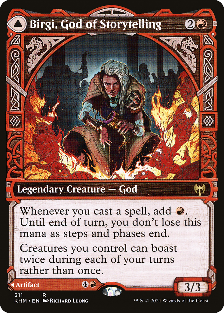 Birgi, God of Storytelling (KHM-311) [Kaldheim] (Showcase) MTG Single Wizards of the Coast