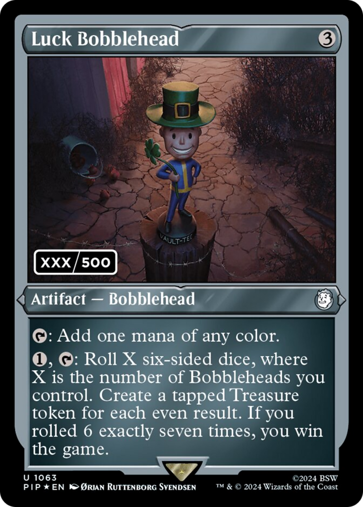 Luck Bobblehead (Serial Numbered) [Fallout] MTG Single Magic: The Gathering