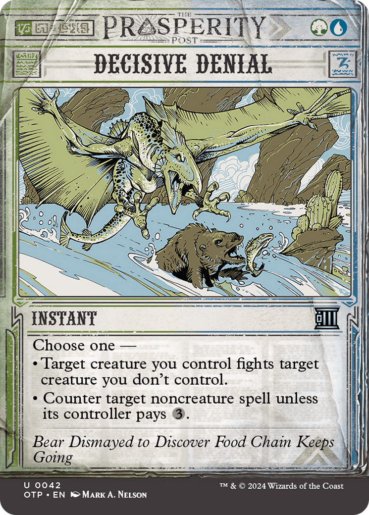 Decisive Denial (OTP-042) [Breaking News] (Showcase) (Borderless) MTG Single Wizards of the Coast