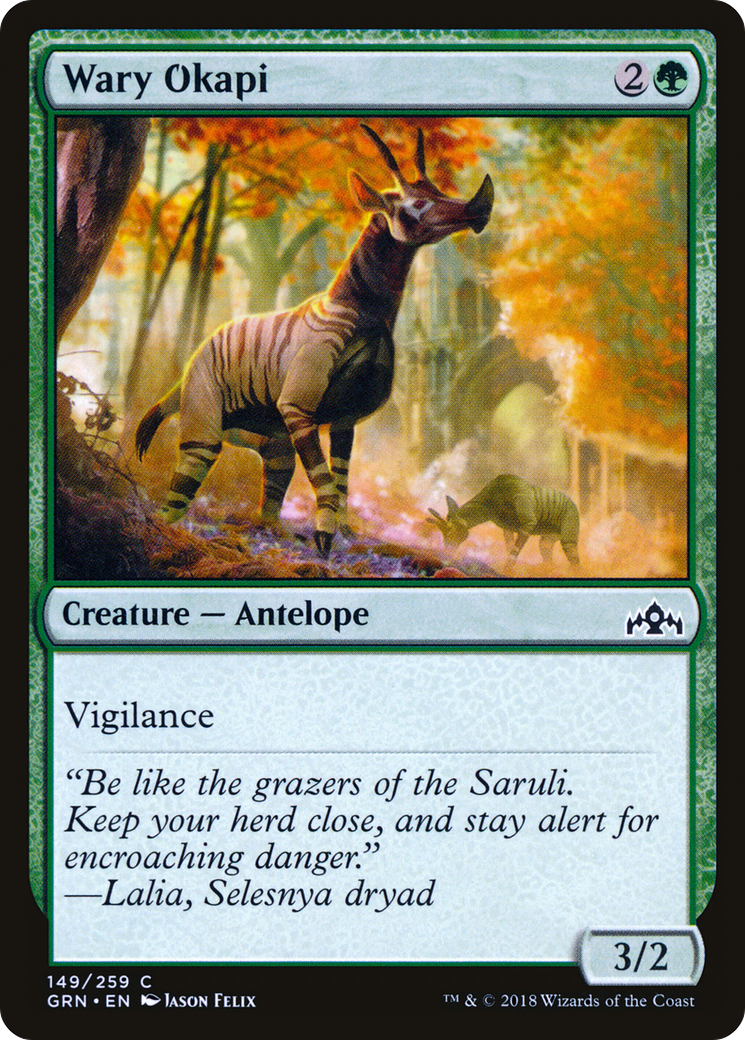 Wary Okapi (GRN-149) [Guilds of Ravnica] MTG Single Wizards of the Coast