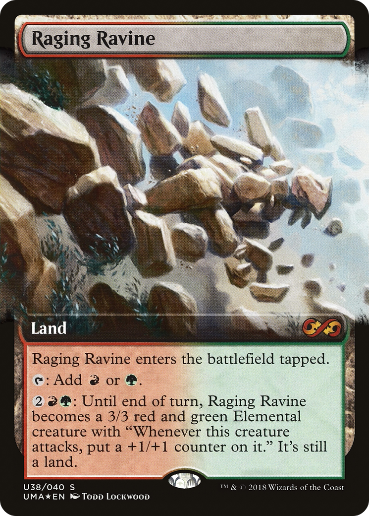 Raging Ravine (UMA:BT-U38) [Ultimate Box Topper] (Extended Art) Foil MTG Single Wizards of the Coast