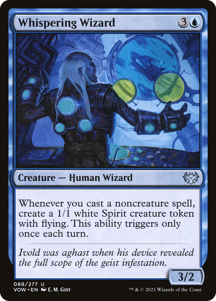 Whispering Wizard (VOW-088) [Innistrad: Crimson Vow] Foil MTG Single Wizards of the Coast