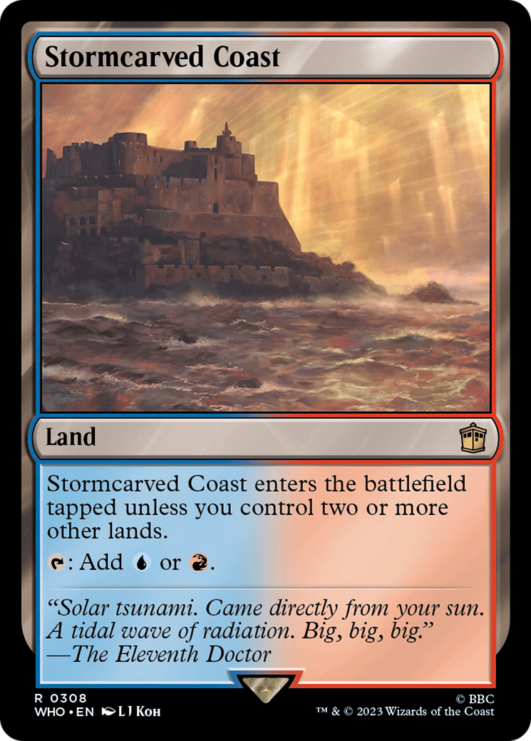 Stormcarved Coast (WHO-308) [Doctor Who] Foil MTG Single Wizards of the Coast
