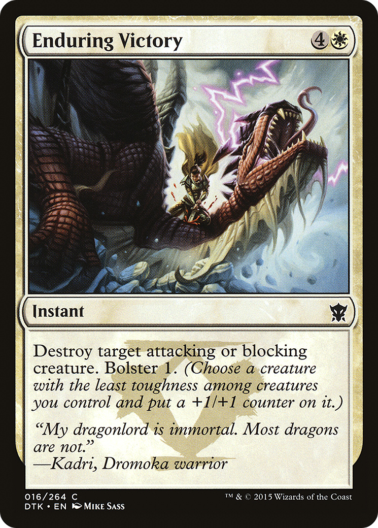 Enduring Victory (DTK-016) [Dragons of Tarkir] Foil MTG Single Wizards of the Coast