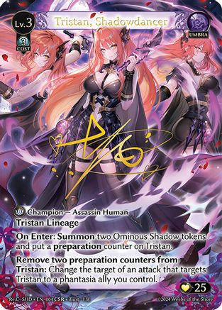 Tristan, Shadowdancer (CSR) (004) [Tristan ReCollection Shadowdancer] Foil Grand Archive Single Weebs of the Shore