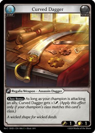 Curved Dagger (006) [Tristan ReCollection Shadowdancer] Grand Archive Single Weebs of the Shore