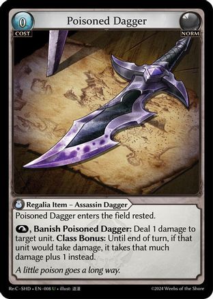 Poisoned Dagger (008) [Tristan ReCollection Shadowdancer] Grand Archive Single Weebs of the Shore