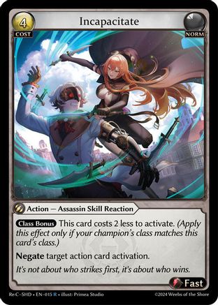 Incapacitate (015) [Tristan ReCollection Shadowdancer] Grand Archive Single Weebs of the Shore