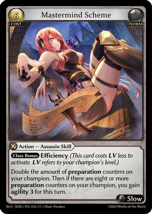 Mastermind Scheme (016) [Tristan ReCollection Shadowdancer] Grand Archive Single Weebs of the Shore