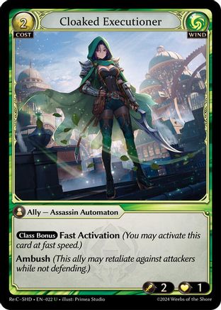 Cloaked Executioner (022) [Tristan ReCollection Shadowdancer] Grand Archive Single Weebs of the Shore