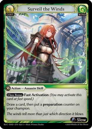 Surveil the Winds (026) [Tristan ReCollection Shadowdancer] Grand Archive Single Weebs of the Shore