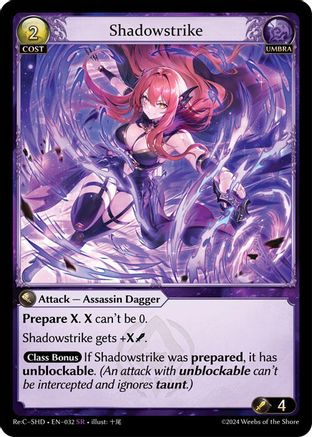 Shadowstrike (032) [Tristan ReCollection Shadowdancer] Grand Archive Single Weebs of the Shore