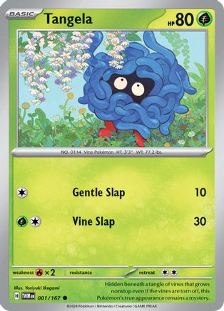 Tangela (1) Reverse Holofoil [SV: Twilight Masquerade] Pokemon Single Pokémon