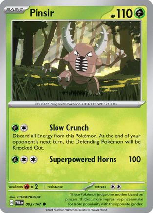 Pinsir - 003/167 [SV: Twilight Masquerade] Pokemon Single Pokémon