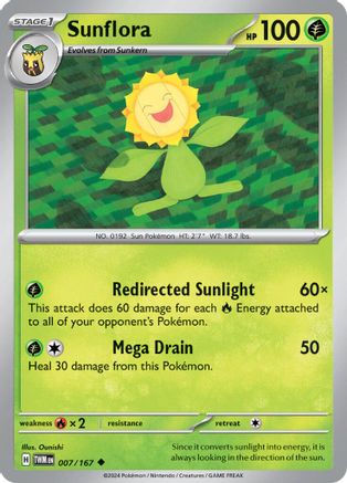 Sunflora - 007/167 [SV: Twilight Masquerade] Pokemon Single Pokémon
