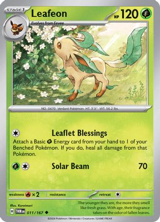 Leafeon (11) Reverse Holofoil [SV: Twilight Masquerade] Pokemon Single Pokémon