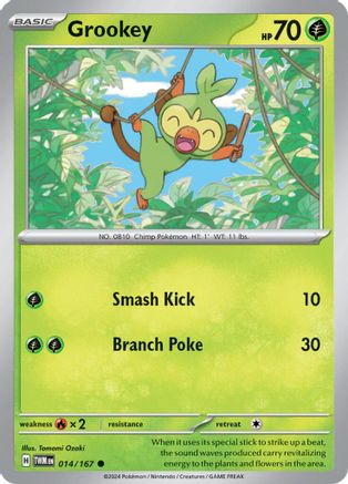 Grookey (14) [SV: Twilight Masquerade] Pokemon Single Pokémon