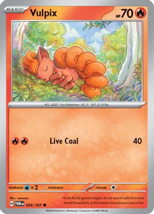 Vulpix (26) [SV: Twilight Masquerade] Pokemon Single Pokémon