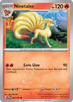 Ninetales (27) [SV: Twilight Masquerade] Pokemon Single Pokémon
