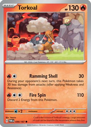 Torkoal - 030/167 [SV: Twilight Masquerade] Pokemon Single Pokémon
