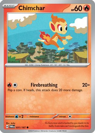 Chimchar (31) - [SV: Twilight Masquerade] Reverse Holofoil Pokemon Single Pokémon