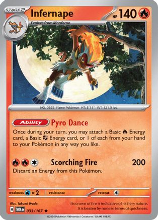 Infernape - 033/167 Holofoil [SV: Twilight Masquerade] Pokemon Single Pokémon