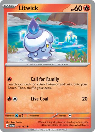 Litwick (36) [SV: Twilight Masquerade] Pokemon Single Pokémon