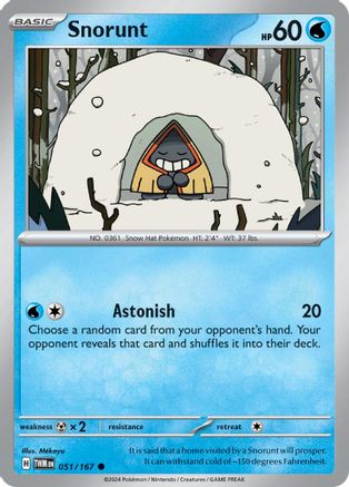 Snorunt (51) Reverse Holofoil [SV: Twilight Masquerade] Pokemon Single Pokémon