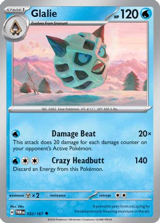 Glalie (52) [SV: Twilight Masquerade] Pokemon Single Pokémon
