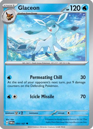 Glaceon (54) Reverse Holofoil [SV: Twilight Masquerade] Pokemon Single Pokémon