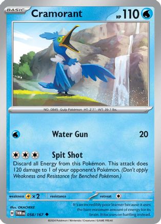 Cramorant - 058/167 [SV: Twilight Masquerade] Pokemon Single Pokémon