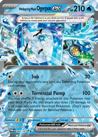 Wellspring Mask Ogerpon ex - 064/167 Holofoil [SV: Twilight Masquerade] Pokemon Single Pokémon