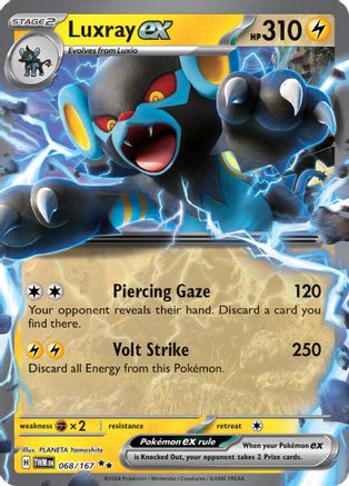 Luxray ex - 068/167 Holofoil [SV: Twilight Masquerade] Pokemon Single Pokémon