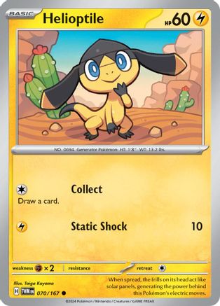Helioptile (70) Reverse Holofoil [SV: Twilight Masquerade] Pokemon Single Pokémon
