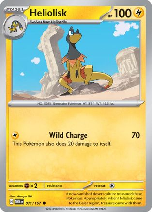 Heliolisk - 071/167 [SV: Twilight Masquerade] Pokemon Single Pokémon