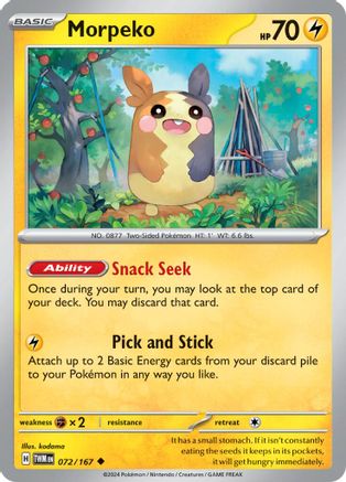 Morpeko (72) Reverse Holofoil [SV: Twilight Masquerade] Pokemon Single Pokémon