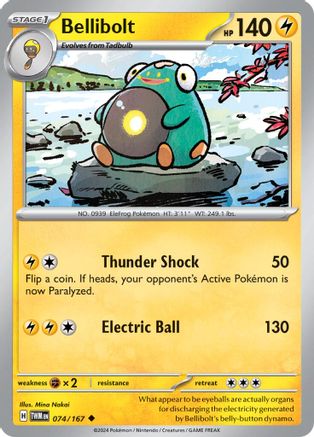 Bellibolt (74) Reverse Holofoil [SV: Twilight Masquerade] Pokemon Single Pokémon