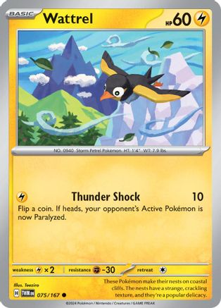 Wattrel - 075/167 [SV: Twilight Masquerade] Pokemon Single Pokémon