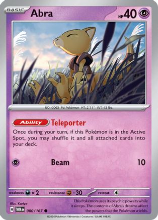 Abra (80) [SV: Twilight Masquerade] Pokemon Single Pokémon