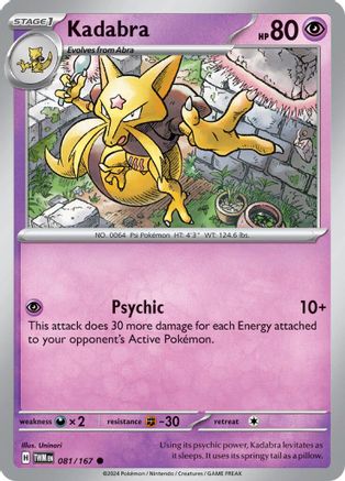 Kadabra (81) Reverse Holofoil [SV: Twilight Masquerade] Pokemon Single Pokémon