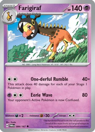 Farigiraf (84) [SV: Twilight Masquerade] Pokemon Single Pokémon