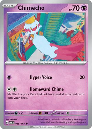 Chimecho - 085/167 [SV: Twilight Masquerade] Pokemon Single Pokémon