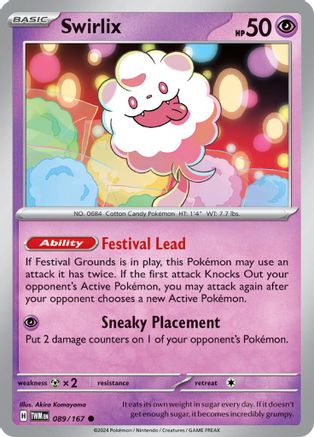 Swirlix (89) Reverse Holofoil [SV: Twilight Masquerade] Pokemon Single Pokémon