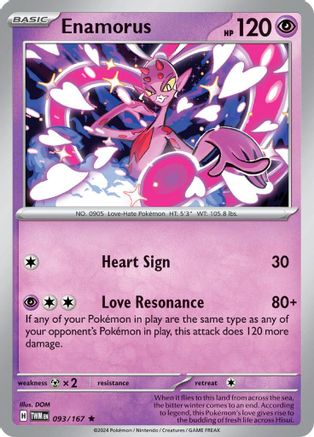Enamorus - 093/167 Reverse Holofoil [SV: Twilight Masquerade] Pokemon Single Pokémon