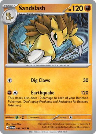 Sandslash (98) [SV: Twilight Masquerade] Pokemon Single Pokémon
