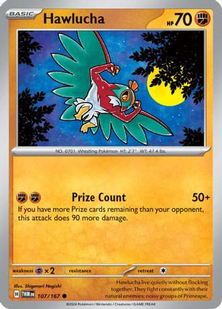 Hawlucha (107) Reverse Holofoil [SV: Twilight Masquerade] Pokemon Single Pokémon
