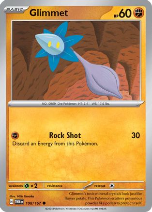 Glimmet (108) Reverse Holofoil [SV: Twilight Masquerade] Pokemon Single Pokémon