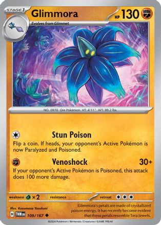 Glimmora (109) Reverse Holofoil [SV: Twilight Masquerade] Pokemon Single Pokémon