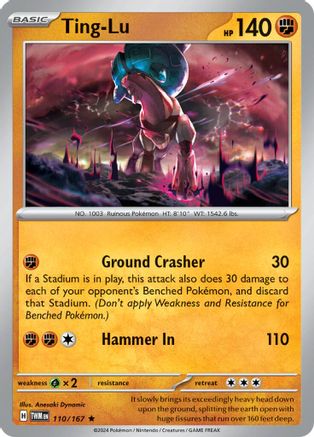 Ting-Lu (110) Holofoil [SV: Twilight Masquerade] Pokemon Single Pokémon
