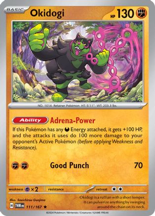 Okidogi (111) - [SV: Twilight Masquerade] Reverse Holofoil Pokemon Single Pokémon